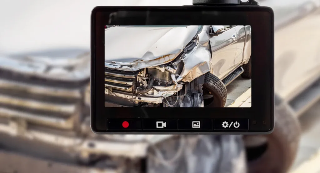 dash cam footage of car accident
